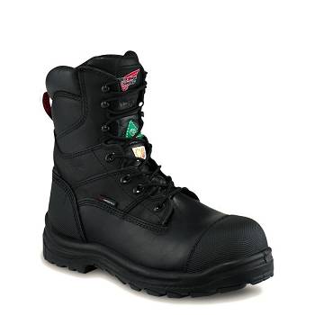 Red Wing Férfi King Toe 8-inch CSA Safety Toe Vízálló Bakancs Fekete